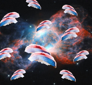 Illustration for article titled These pictures of sushi floating in space are truly awesome